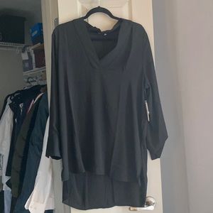 ELOQUII v neck polyester tunic